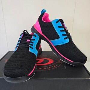 Dexter Raquel LX Womens 10M Bowling Shoes Black Pink Blue NEW